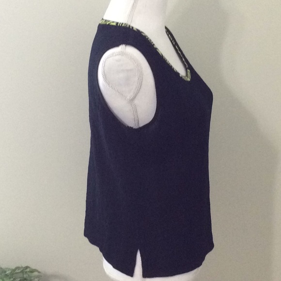 ❤️ MING WANG black sleeveless knit shell, sz M - Picture 3 of 7